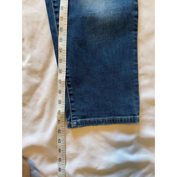 Chicos The Platinum Jegging Size 4 /US Sz XXL 22 Distressed Denim Jeans Stretchy - Picture 12 of 12